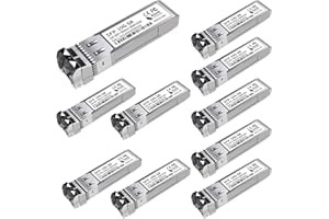GESD 10Pack 10G SFP+ LC Module, 10GBase-SR Multi-Mode Ethernet Transceiver, 850nm MMF up to 400m – Compatible with Cisco, Meraki, Ubiquiti, Mikrotik, Netgear, HPE, TP-Link, Aruba and More