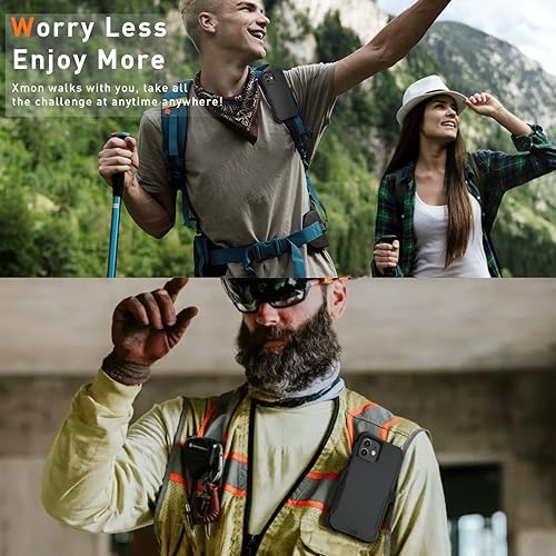 Xmon Case for iPhone 12 and 12 Pro, Heavy Duty Rugged Case Belt