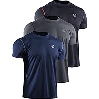 NELEUS Mens Clearance Workout Shirts Athletic Running Dry Fit Long Sleeve Athletic Workout Shirts 3 Pack Dark Gray Red White Us Size M - View #13