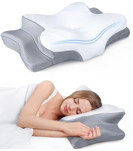Amazon.com: Cervical Neck Pillow for Pain Relief, Bed Pillows for
