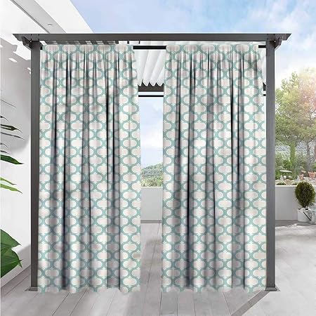 Amazon Com Marilds Ikat Simple Curtain Boho Ogee Motif Geometric