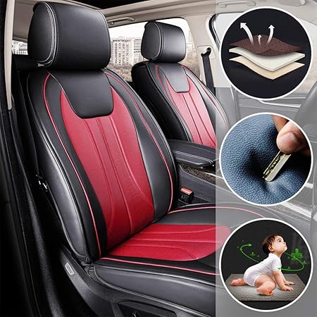 Amazon 全天候用カスタムフィットシートカバー レクサス Lexus Ux 5座席完全保護防水カーシートカバーウルトラコンフォート ブラック レッド フルセット 車 バイク 車 バイク