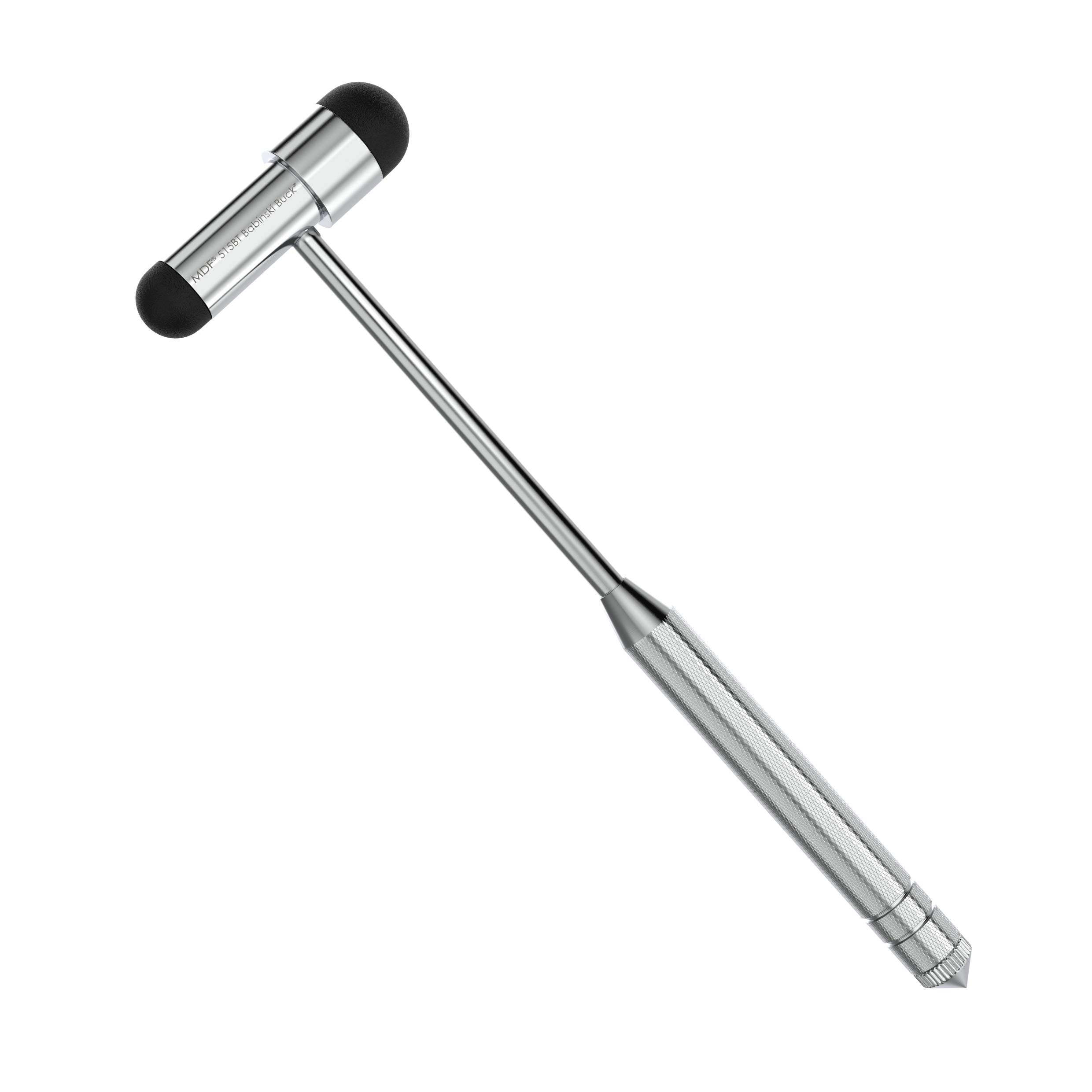 MDF Instruments, Babinski Buck Neurological Reflex Hammer with built-in brush for cutaneous and superficial responses- Black (MDF515BT-11)
