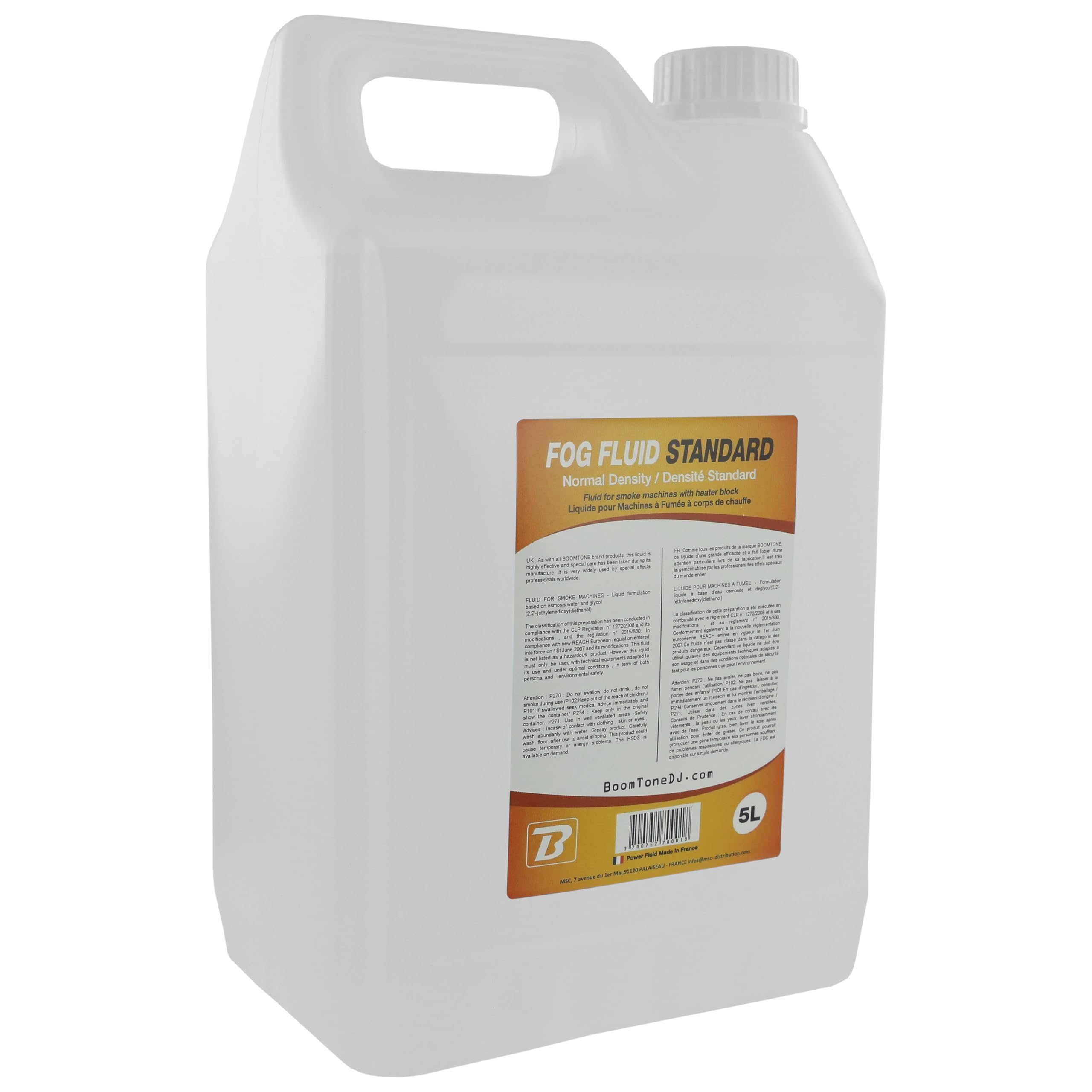 BoomToneDJ FOG FLUID STANDARD L Transparent Smoke Fog Fluid 5 l transparent