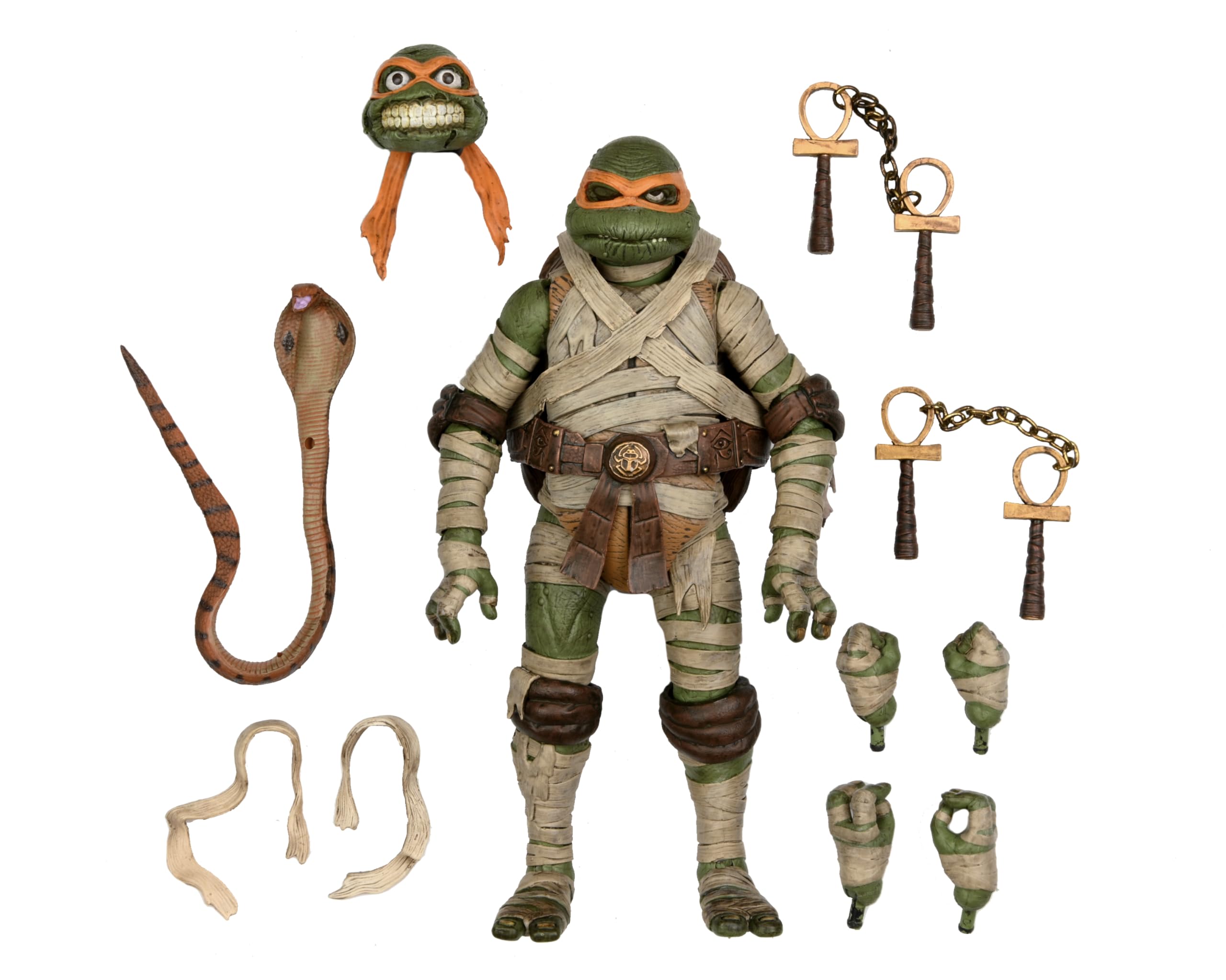 NECA Official Universal Monsters vs TMNT - Michelangelo As Mummy Ultimate 7" Action Figure