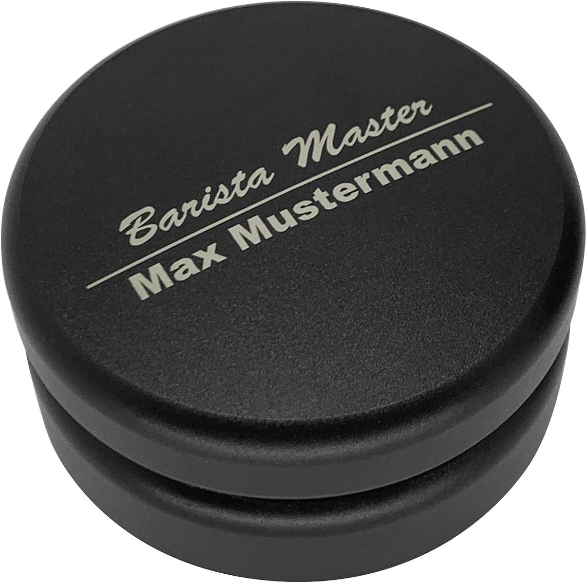 Scarlet Espresso Distributor »Speciale TRE« for Barista; Perfect Extraction with Sieve Carrier Machines; with Personalised Name Laser Engraving in Handle 49 mm Black