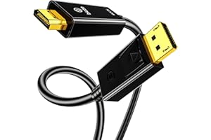 biaze DP to HDMI Cable 4K 60Hz Gold Plated, 6ft/1.8m DisplayPort to HDMI Male to Male Adapter Cable for PC Laptop TV Monitor 