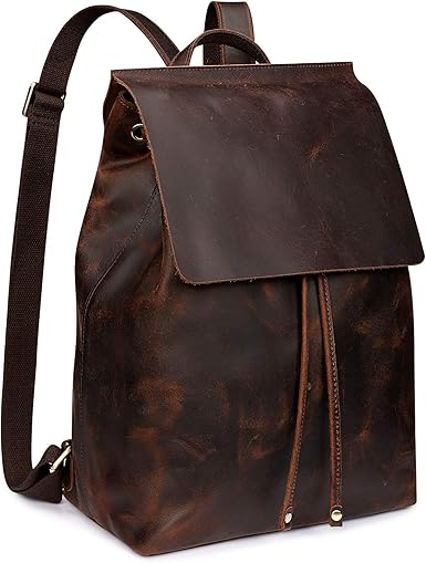 leather backpack with luggage sleeve