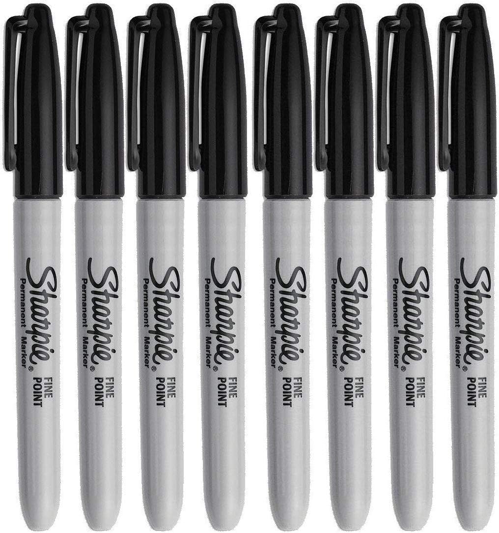 Sharpie Permanent Markers, Fine Point, Black, 12 Count - 2 Pack