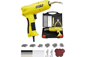 VEVOR Plastic Welding Kit, 220W Plastic Welder Gun with 1200PCS Hot Staples & 76PCS Welding Rods, Professional Hot Staple Welding Gun with LED Light, Carrying Case for Kayak, Toys, Car Bumper Repair
