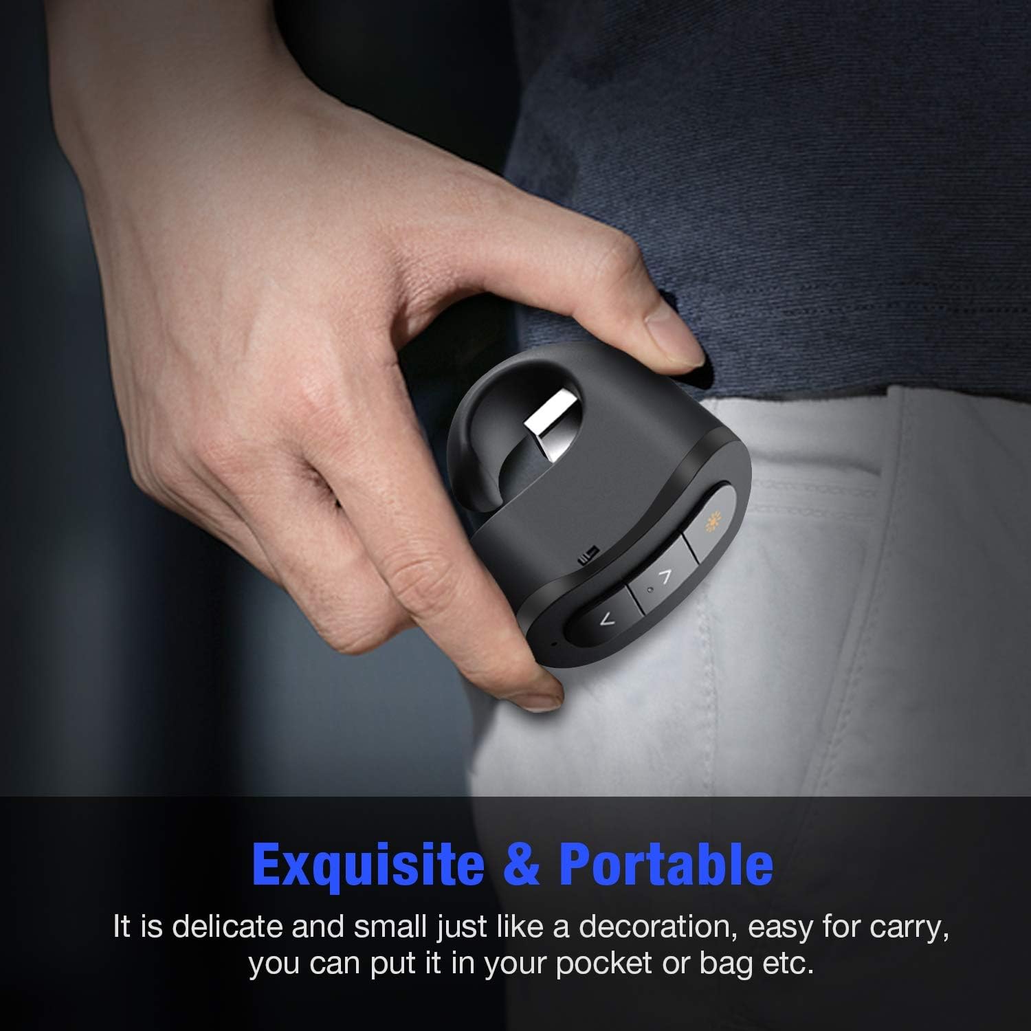 DinoFire Presentation Clicker USB Rechargeable Powerpoint Clicker, Finger Ring RF 2.4GHz Wireless Presenter Clicker for Powerpoint Presentations, Presentation Remote for Mac, Keynote, Laptop etc. : Home Audio & Theater