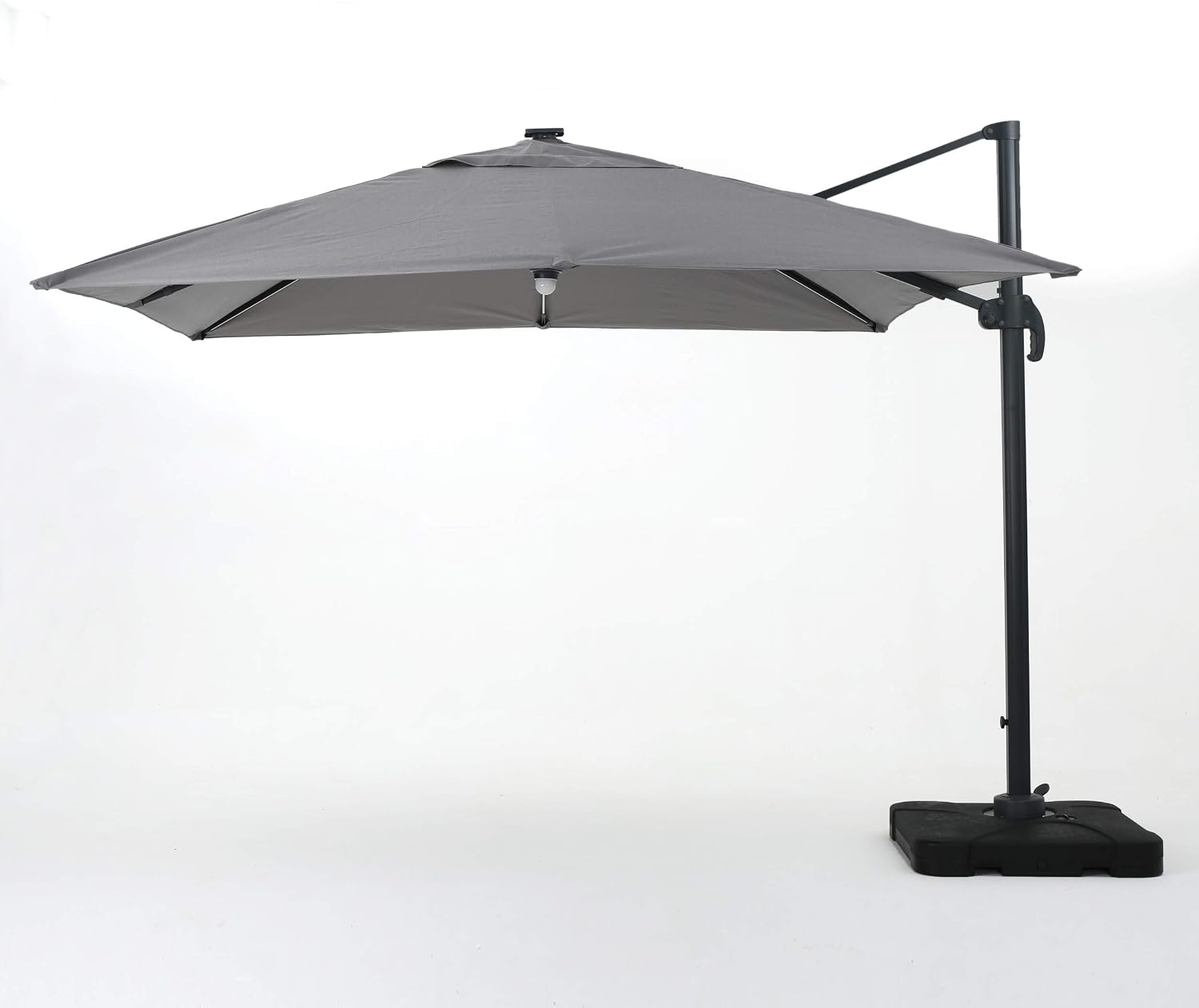 Amazon Com Gdfstudio Sonoma Outdoor Water Resistant Canopy Umbrella W Solar Light Stip Grey Garden Outdoor
