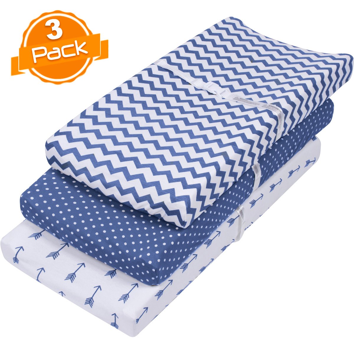 Best blue and white changing table pad
