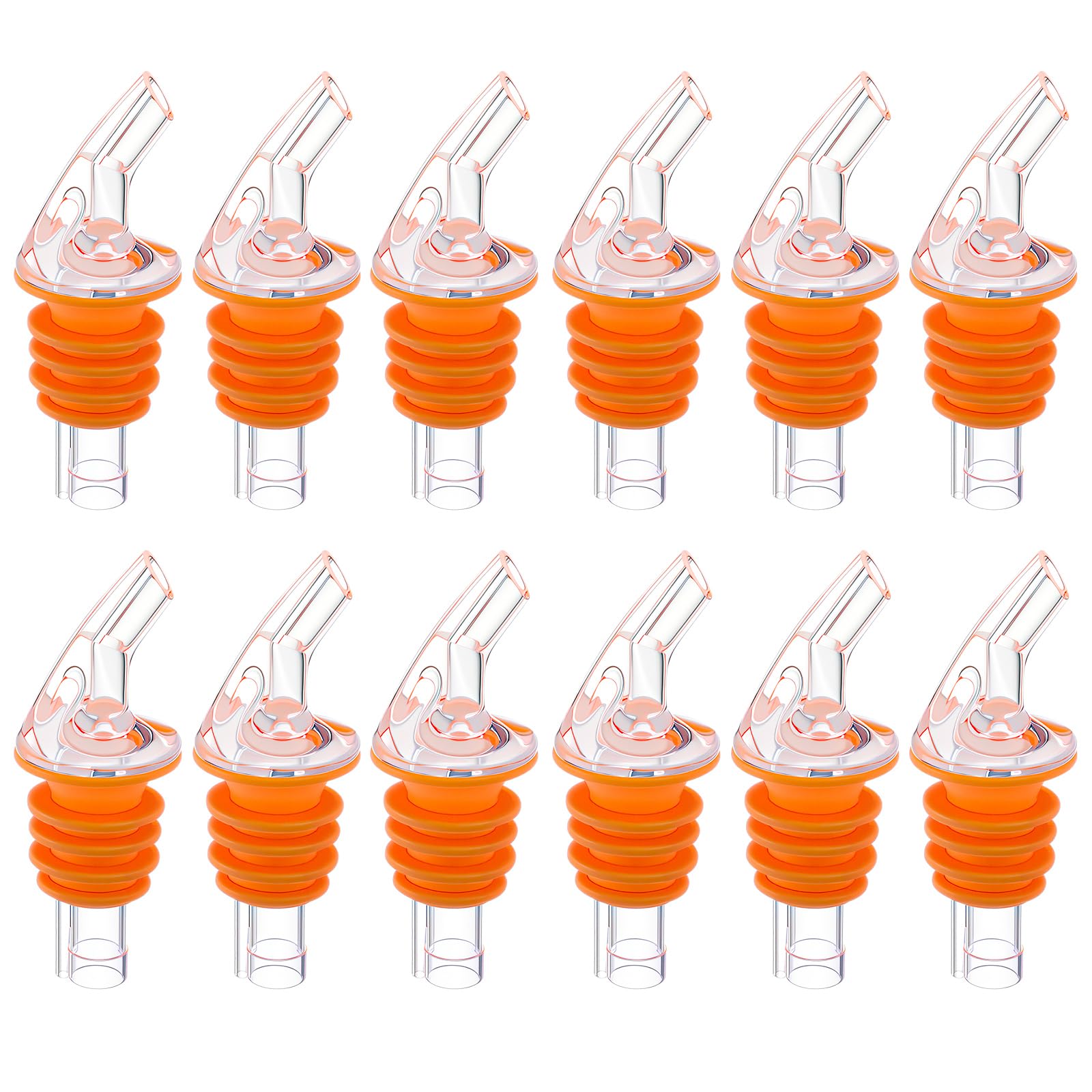 Photo 1 of Quzzil 1 Dozen Pour Spout Large Amber Cork Pour Spout Bottle Speed Pourers Fits 750ml, 1l, 1.75l Bottles, for Liquors, Bar Bartending Tool
