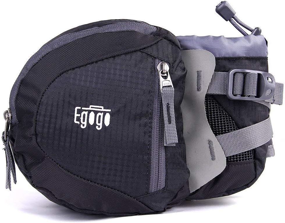 EGOGO Travel Sport Waist Pack Fanny Pack Bum Bag Hiking Bag with Water Bottle Holder S2209 (Black) : Clothing
