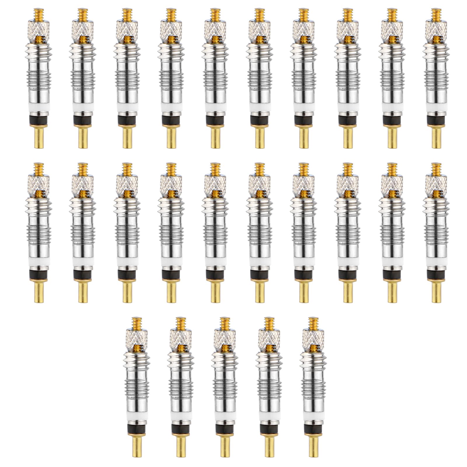 NQEUEPN 25pcs Valve Core for Presta, Tubeless Tire Core Bike Replacement Copper Bicycle Valve Core Valve Stem Cores for Stan's Vittoria Continental Kenda Mor Tubeless Road MTB Bike