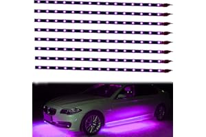 XTAUTO XT AUTO 8pcs 12V Super Bright 30cm 15 LED Flexible Waterproof LED Strip Light for Car Interior & Exterior Decoration DRL Day Running Light Or Boat Bus Garden