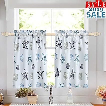 Oremila Tier Curtains For Kitchen Windows Starfish Cafe Curtains