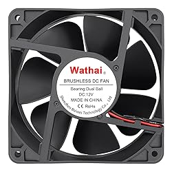 Wathai 120mm x120 x 38mm 12V 2Pin Dual Ball 12cm