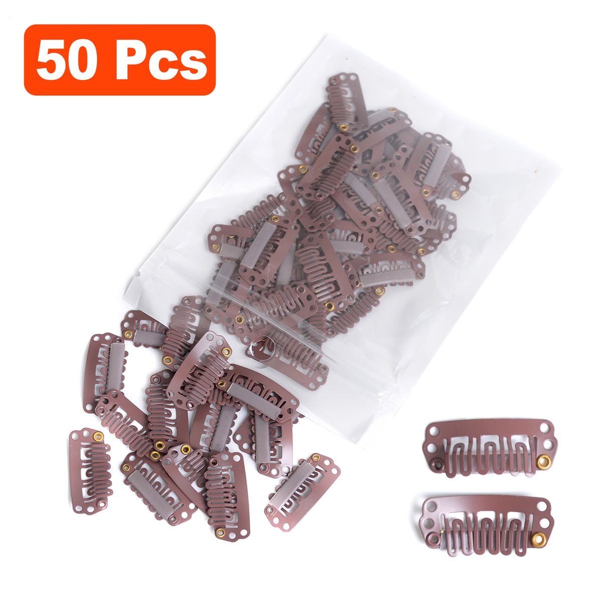 Snap Clips for Hair Extensions Weaves 50pcs Ushape