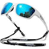 suoso Polarized Sports Sunglasses for Men: UV400 Protection Glasses Womens Wrap Around Goggles for Driving Fishing