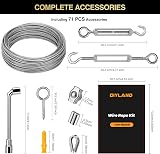 DIYLAND 35m Stainless Steel Wire Rope Kit 2mm with Turnbuckles Climbing Trellis view 3