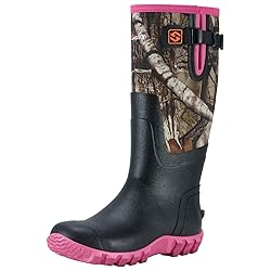 HISEA Women's Mid Calf Rain Boots Waterproof Rubber