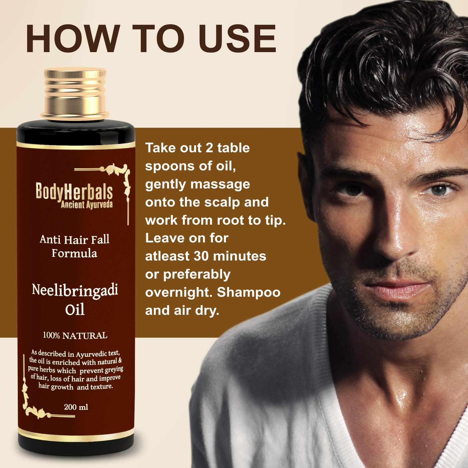 Bodyherbals Neelibringadi Hair Oil Ayurveda 100 Anti Ergrauendes Hair Loss And Promote Hair Growth And Texture Hair 200ml Amazon De Beauty