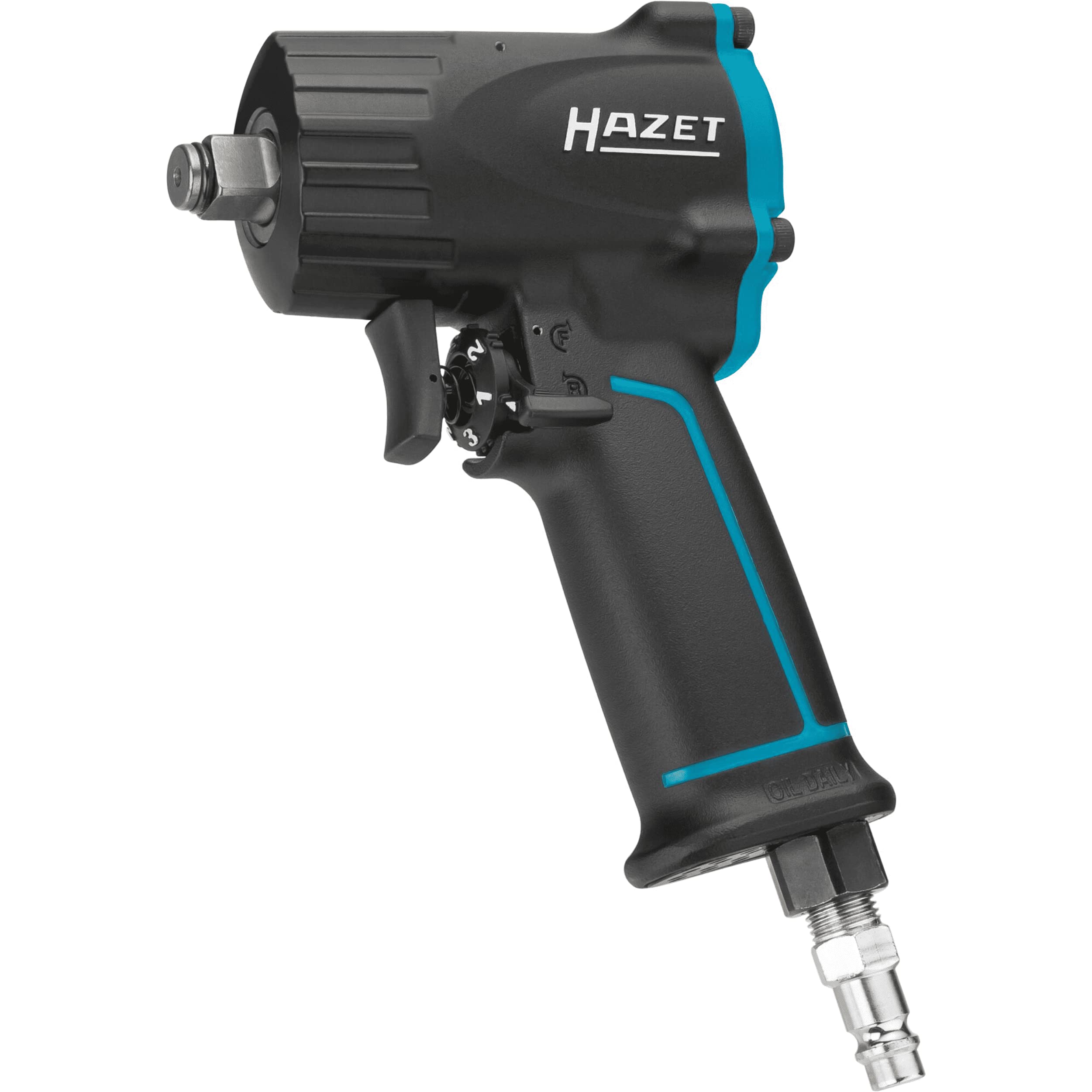 HAZET Pneumatic Impact Wrench 9012M I Max. loosening Torque 1100 Nm, Square 12.5 mm (1/2 inch) I Low-Vibration - Tool for Tightening and loosening Screws