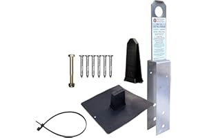 2801 Super Anchor Safety ARS Permanent Roof Anchor, 2 x 8", Silver