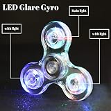 SCIONE Crystal White LED Light Up Fidget Spinner Toys for Kids Adults view 5