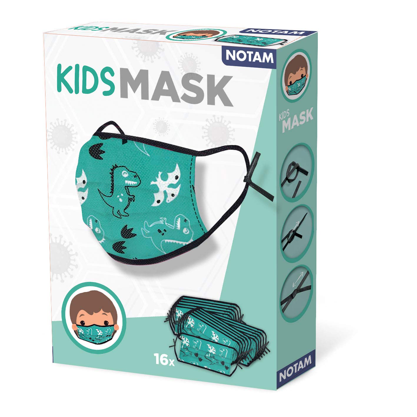 SES creative 89901 Unisex Children's Mouth Nose Mask Green