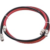 Master Elite Series 6 Foot Air and Fluid Hose Assembly Set with Fittings | with Fittings for Spray Guns, Pressure Pot Tanks, Air 3/8" NPS, 5/16" ID &amp; Fluid Hose 1/4" NPS, 1/4" ID