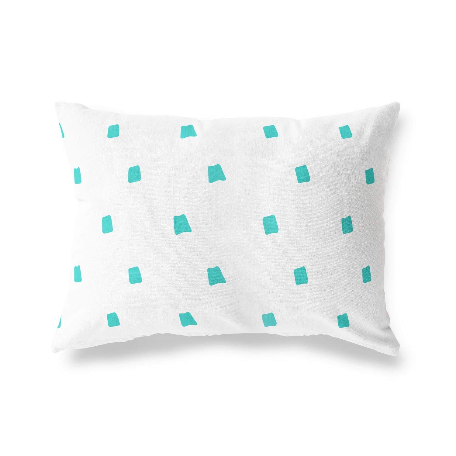 BonaMaison Decorative Cushion Cover, Turquoise-White Throw Pillow Covers, Home Decorative Pillowcases for Livingroom, Sofa, Bedroom, Size: 45X60 Cm - Designed and Manufactured in Turkey