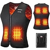 KEMIMOTO Heated Vest for Women with Battery Pack Included, V Neck with Inner Pocket Lights-out Design, Electric Warming Vest
