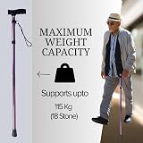 LIFE Life Healthcare Folding Walking Stick Adjustable Height Purple Cane view 7