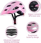SIFVO Kids Bike Helmet with Visor, Adjustable 50-57cm, CE+CPSC view 2
