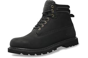 SAFETY LOONG Steel Toe Work Boots for Men, 6-Inch Non Slip Comfortable Leather Waterproof Industrial Construction Safety Workboots