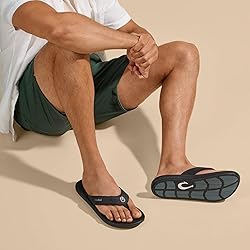 OLUKAI Pili Men's Leather Sandals, Sleek