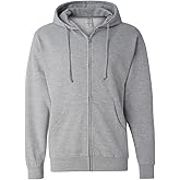Independent Trading Co. Midweight Hooded Full-Zip Sweatshirt S Grey Heather