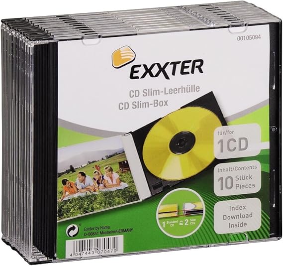 Cajas de embalaje DVD Hama Slim x10: Amazon.es: Electrónica