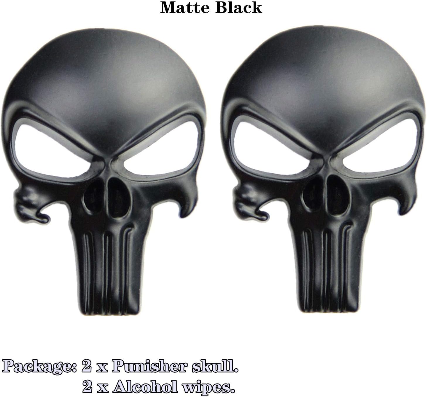 TOFEIC 3D Magwell Solid Metal Decal Sticker - Skull Badges Emblem Decor Sticker (Pack of 2) : Sports & Outdoors