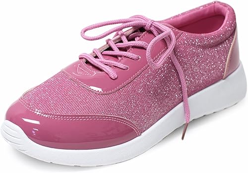 Amazon Com H2k Stella Women S Glitter Comfy Fashion Lace Up