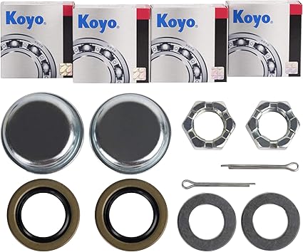 amazon com 2 pairs 1 inch axle trailer wheel hub bearing kit l44643 l44610 12192tb hub seal dust cap lock nut tab washer cotter pin japanese bearings 2000lb axle sports outdoors 2 pairs 1 inch axle trailer wheel hub bearing kit l44643 l44610 12192tb hub seal dust cap lock nut tab washer cotter pin japanese bearings