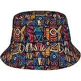 Hawaii Bucket Hat Summer Beach Cap Palm Tree Bucket Hats Tropical Flower Plant Sun Hat for Fishing Hiking Camping