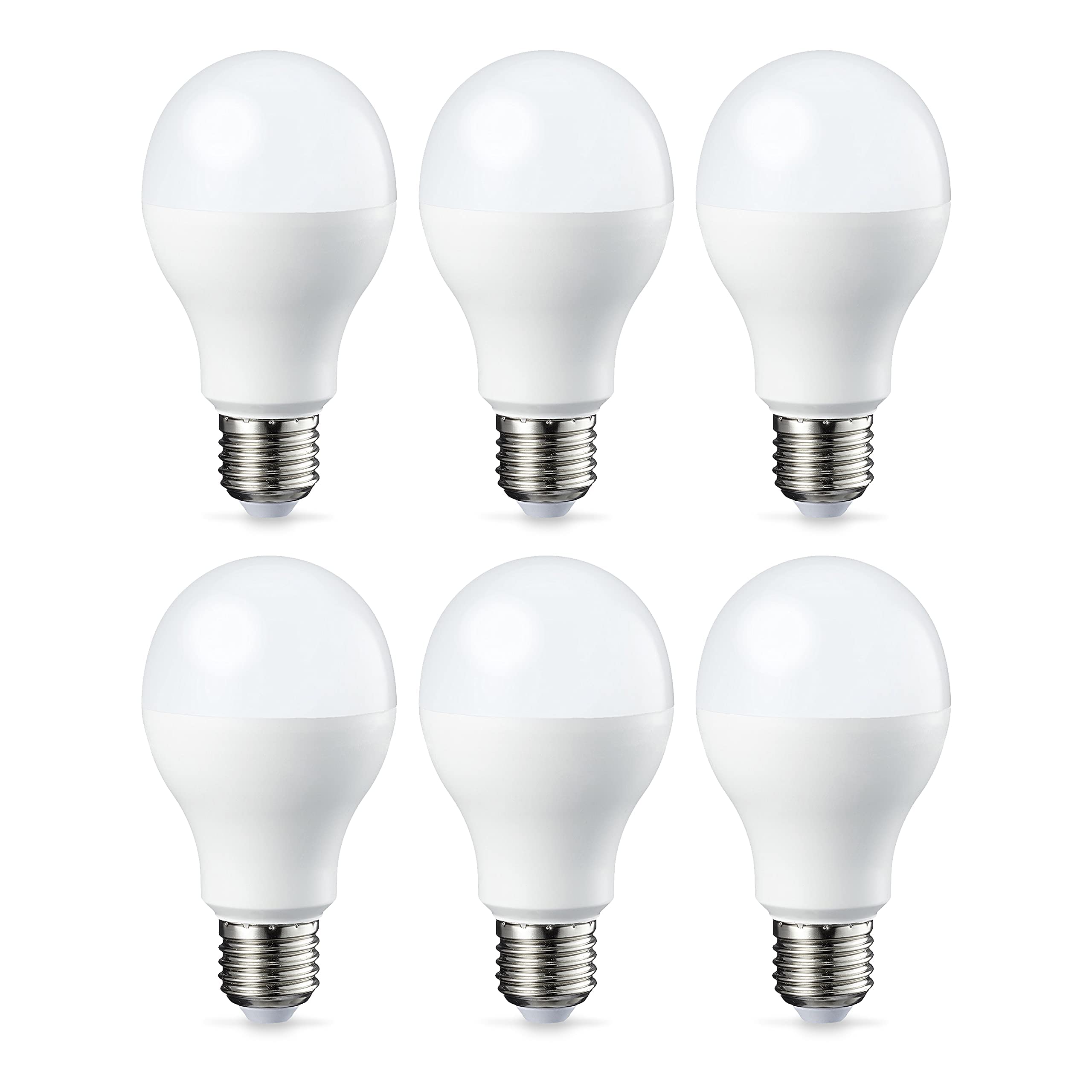 Amazon Basics LED E27 Edison Screw Bulb, 13W (Equivalent to 100W), Warm White, Non Dimmable - Pack of 6