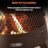 Tower T978508 Apollo Burner with Chimney & Built-In Wood Storage, Black view 8