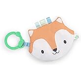 ity by Ingenuity Crinklet, Fox Crinkle Toy for Newborn and Up, Satin Ribbon Tags, C-link Attachment, Unisex - Kitt