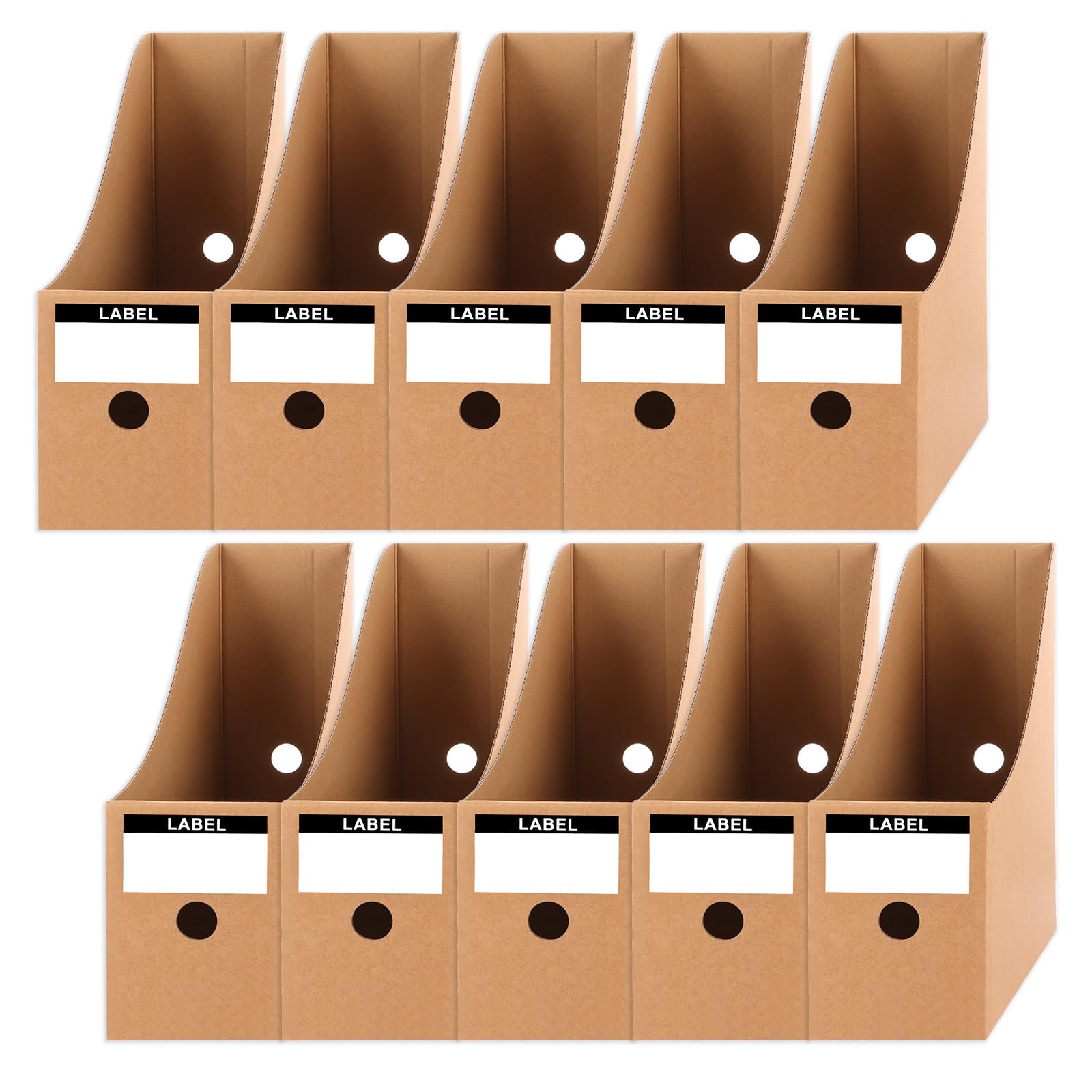 ASelected 10Pcs Magazine File Holder 26X27X9Cmcardboard Magazines Holders Document Storage Folder Dividers Desktop Organiser for Home School Office