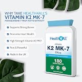 Health4All Vitamin K2 MK7 200mcg Natto 180 Tablets Vegan UK Made view 2